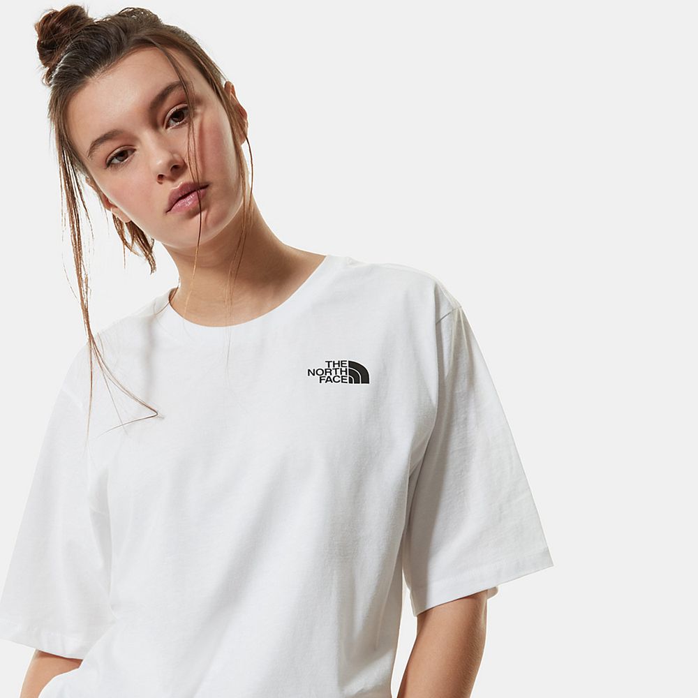 The North Face T-Shirts Womens Australia - The North Face Relaxed Simple Dome White (GFH-235846)